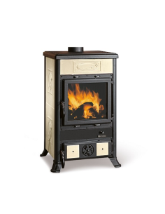 STUFA A LEGNA ROSSELLA R1 5.0 - CERAMICA PANNA