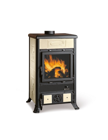 STUFA A LEGNA ROSSELLA R1 5.0 - CERAMICA PANNA