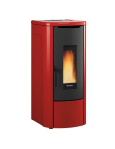 STUFA A PELLET ROSANNA IDRO BORDEAUX