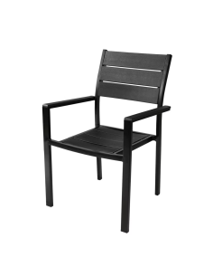 SEDIA CON BRACCIOLI NERA