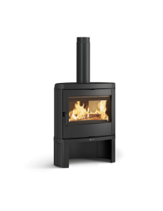 STUFA A LEGNA JENNIFER 2.0 NERO ANTRACITE