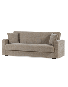 DIVANO LETTO CONTENITORE NORA 3 POSTI BEIGE