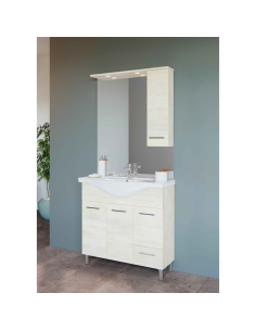 COMPOSIZIONE BAGNO VENERE 85cm ROVERE BIANCO