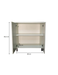 BASE CUCINA 80 CM 2 ANTE BIANCO