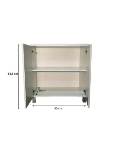 BASE CUCINA 80 CM 2 ANTE BIANCO