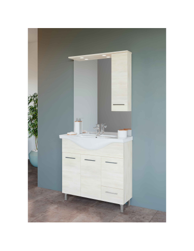 COMPOSIZIONE BAGNO VENERE 85cm ROVERE BIANCO